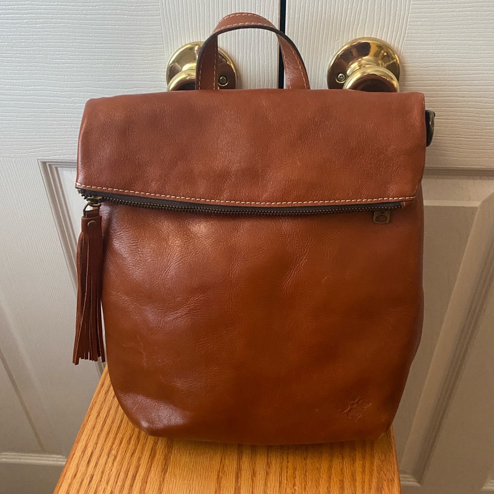 Patricia Nash Chestnut Brown Leather Backpack